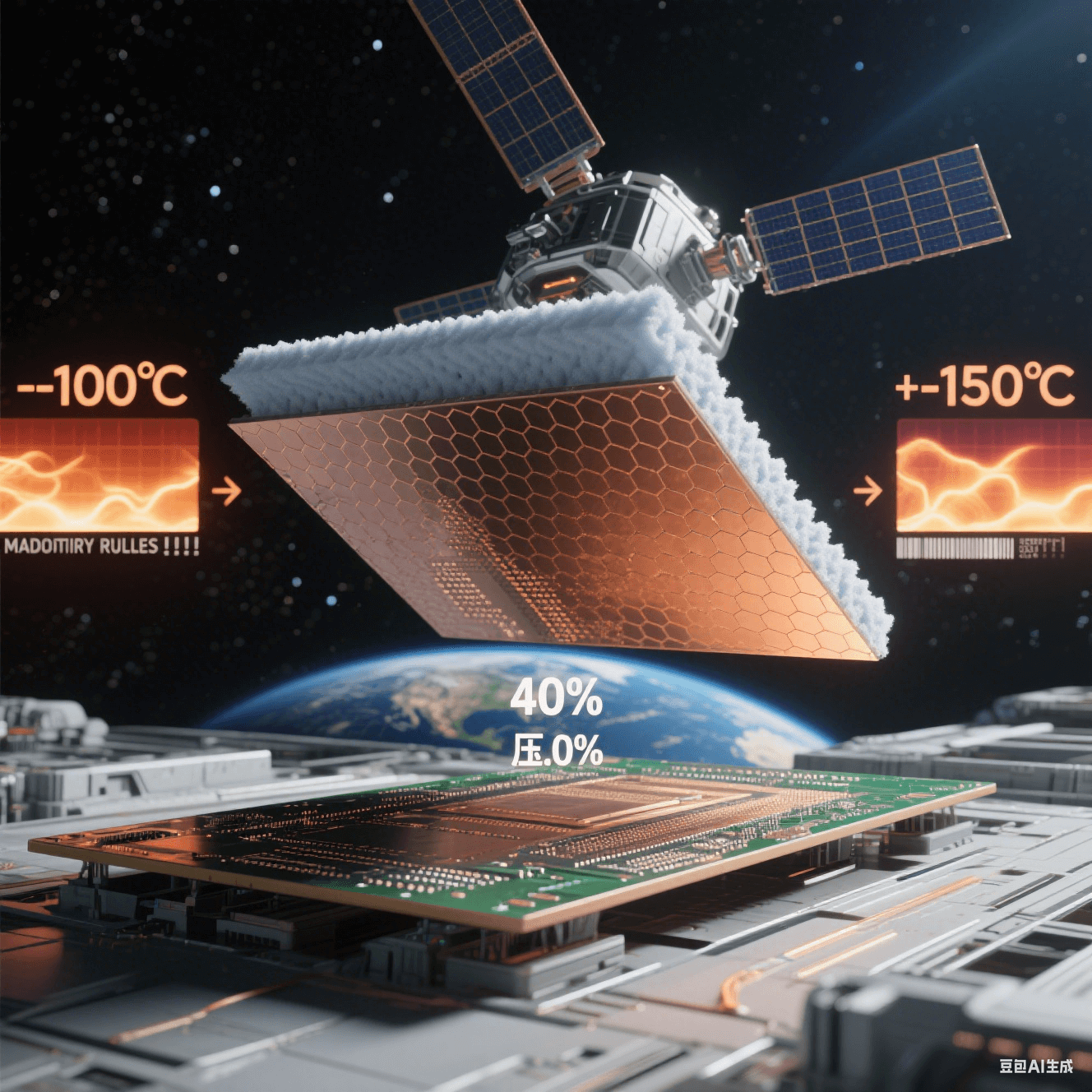 衛(wèi)星輕量化混壓：PMI泡沫基板減重35%并通過-100℃~150℃太空認(rèn)證