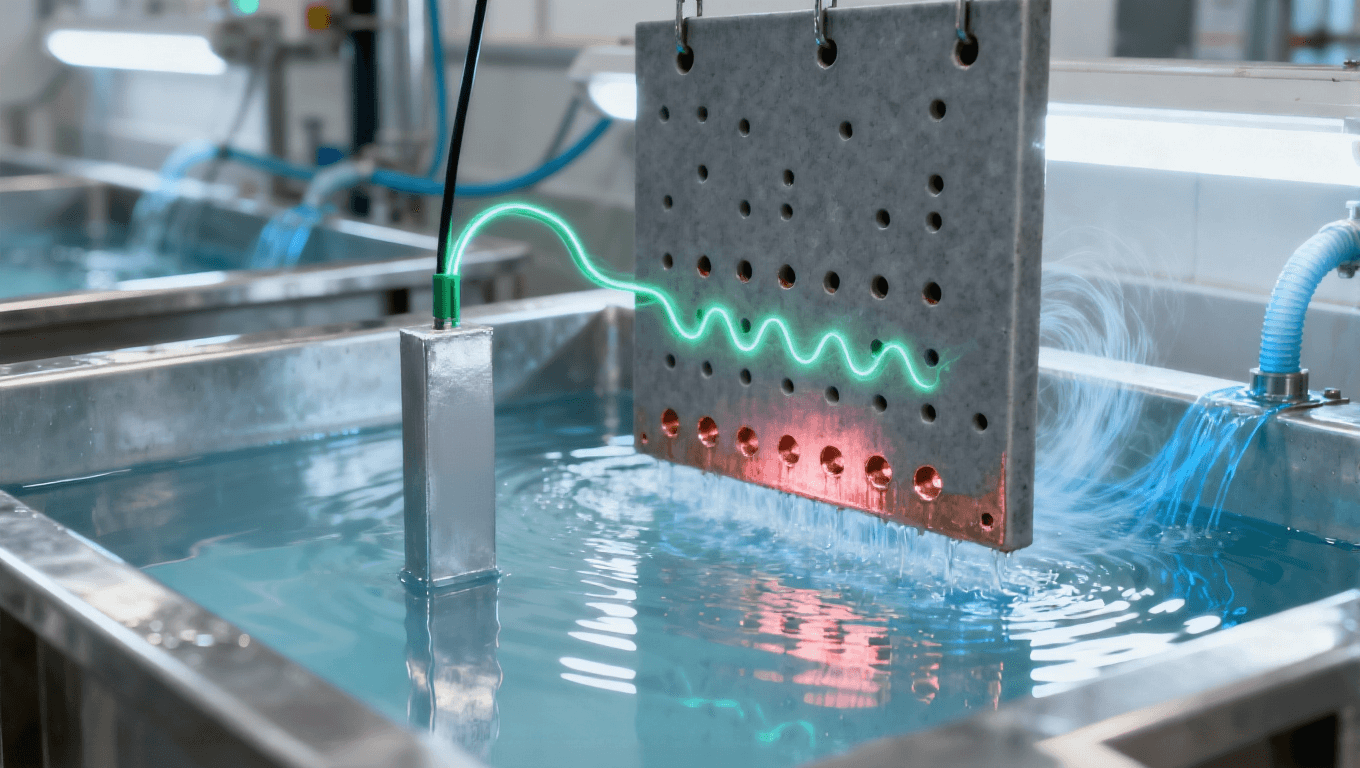 陶瓷板高深寬比盲孔脈沖電鍍填銅場(chǎng)景，101 盲孔 + 脈沖電流實(shí)現(xiàn)無空洞填充