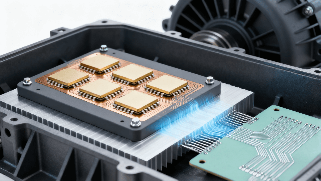 新能源汽車(chē) SiC 逆變器基板應(yīng)用場(chǎng)景，氮化鋁基板 + PCB 協(xié)同實(shí)現(xiàn)高效散熱與信號(hào)傳輸