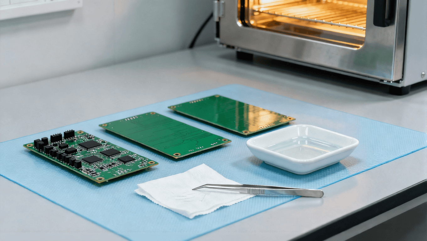 PCB老化測試前準(zhǔn)備 樣品預(yù)處理 異丙醇清洗 無塵擦拭紙