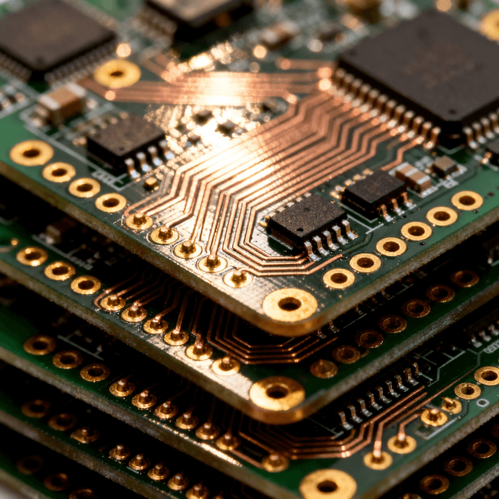 無人機天線電路板特寫，展示多層板結(jié)構(gòu)和精密線路設(shè)計