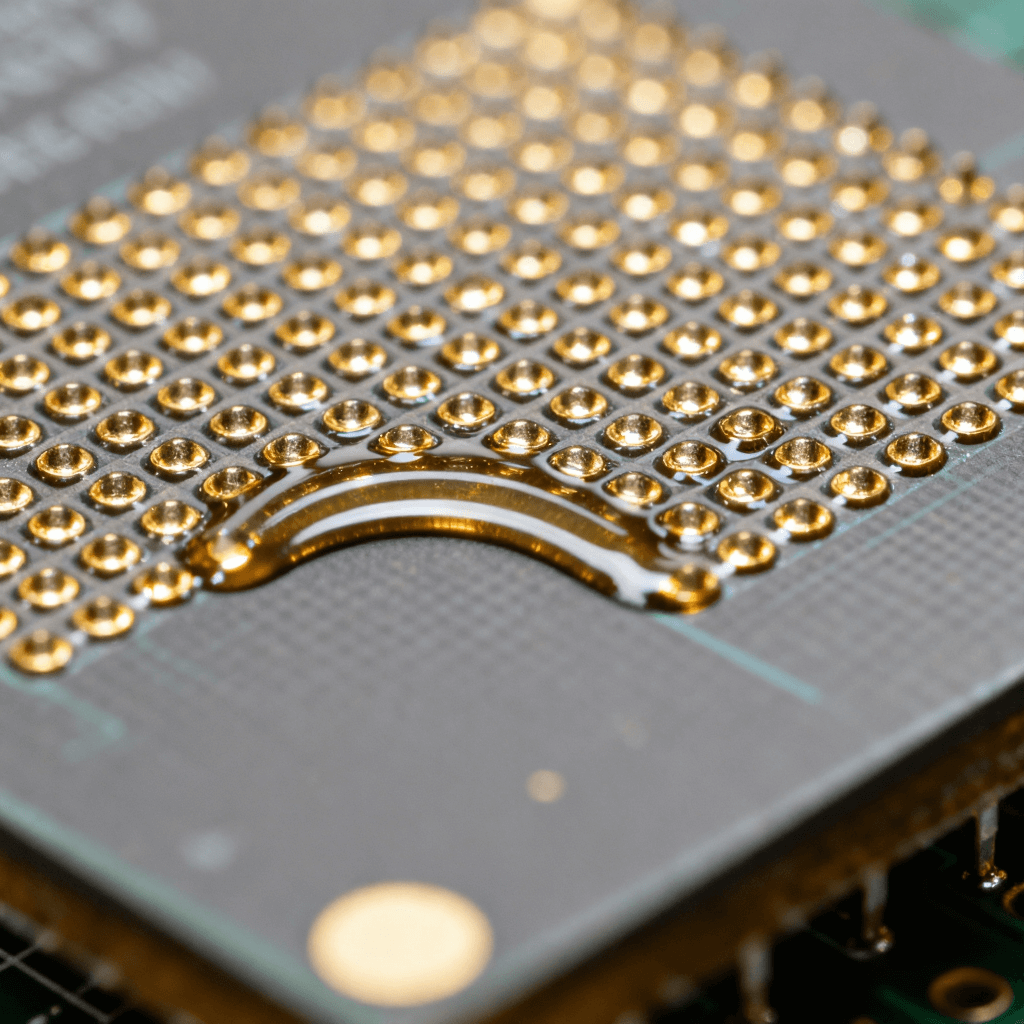 射頻器件QFN封裝底部接地焊盤上的密集過孔設計與精密焊接工藝特寫