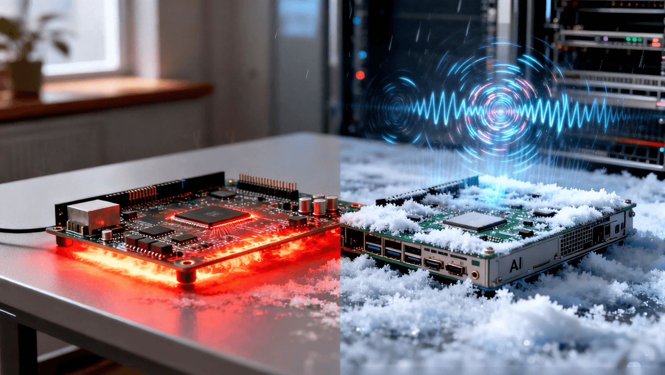 AI服務(wù)器PCB高可靠性測試場景，展示在極端溫度、振動(dòng)與電磁干擾環(huán)境下的穩(wěn)定性能