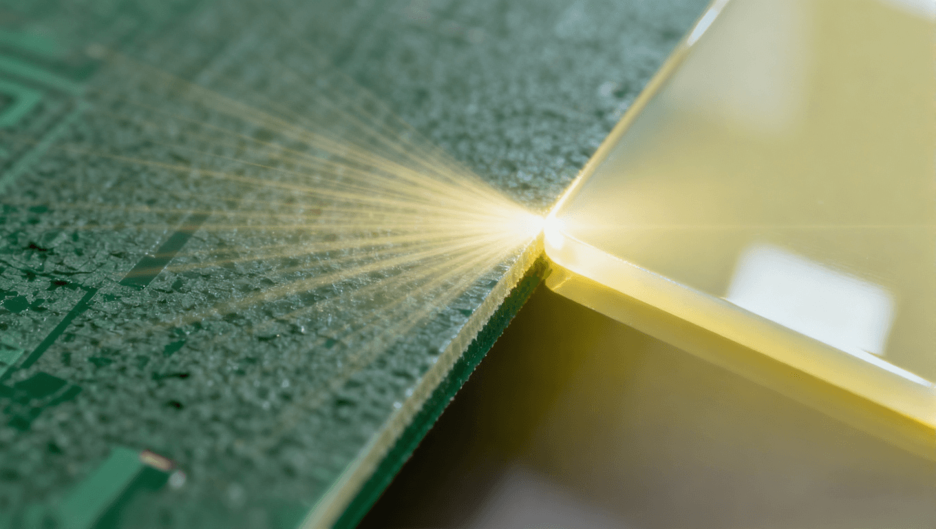 AI服務(wù)器PCB高頻材料與普通FR-4材料對(duì)比，展示低損耗特性與信號(hào)傳輸效率提升