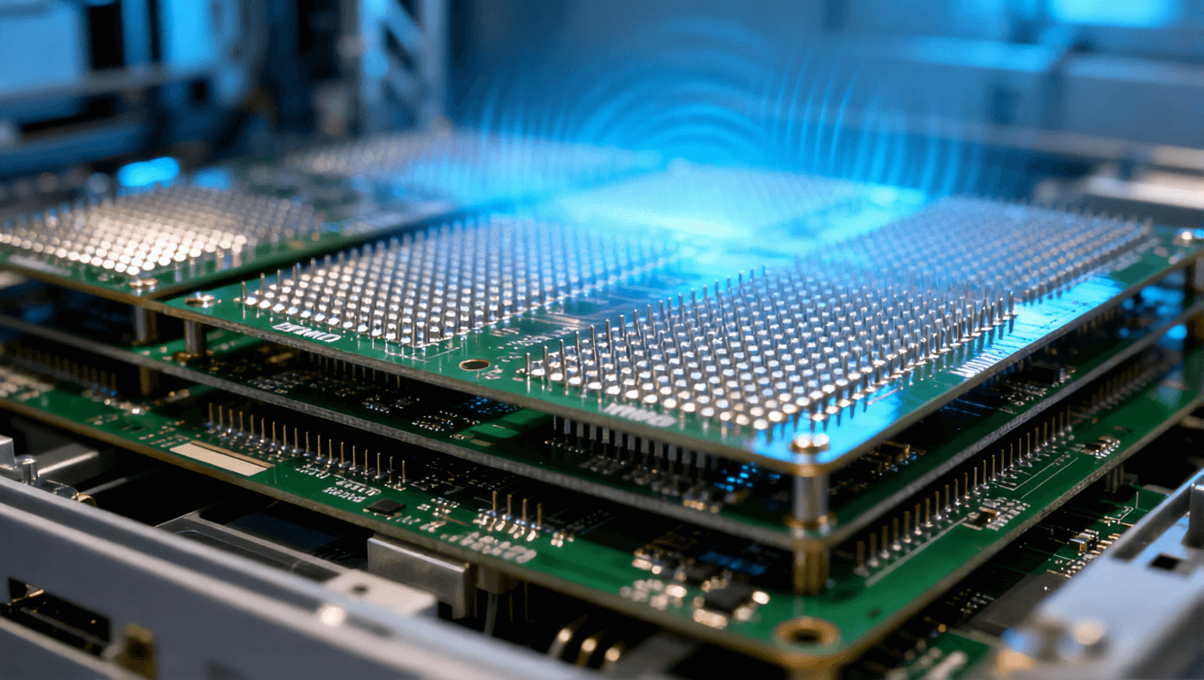 5G毫米波通信設(shè)備內(nèi)部高頻電路板與天線陣列結(jié)構(gòu)特寫