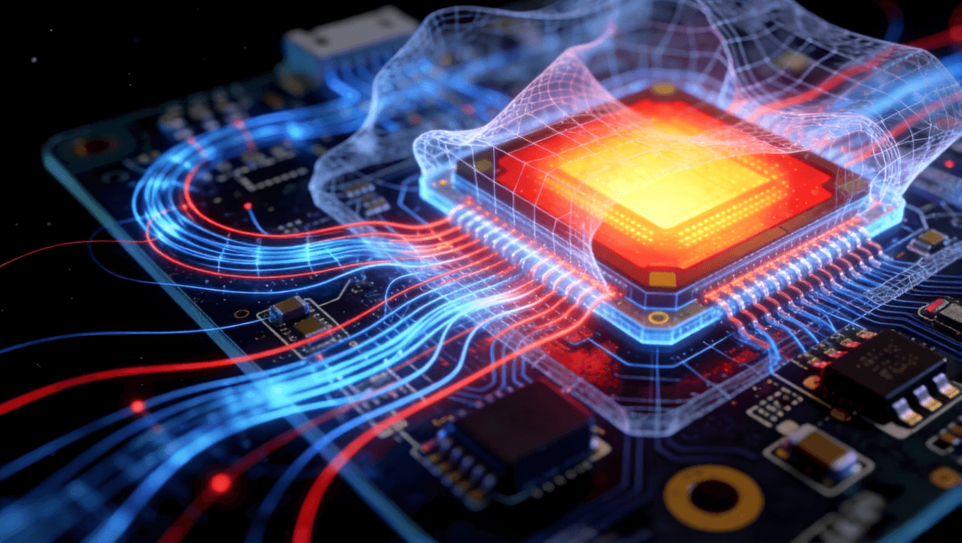 激光雷達系統(tǒng)多物理場耦合仿真可視化效果圖，包含電磁熱和結構力學分析